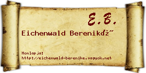 Eichenwald Bereniké névjegykártya